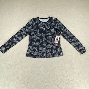 No Boundaries Hang Ten Rashguard Women's Black White Long Sleeve  T-Shirt Size M